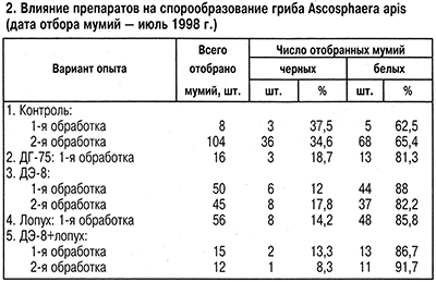 Влияние препаратов на спорообразование