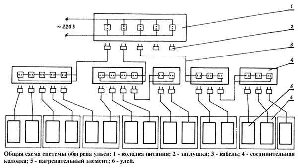 схема электрообогрева пчел