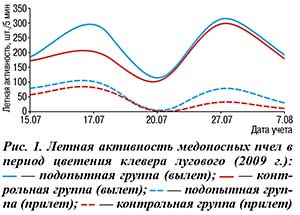 летная активность пчел