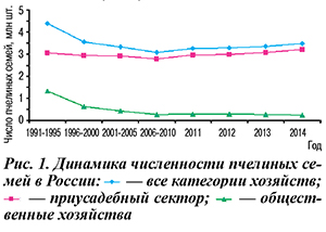 Динамика численности пчелиных семей